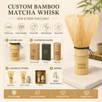 Fouet à matcha japonais personnalisé, fouet en bambou fait à la main, accessoires pour matcha, Chasen, emballage en boîte Kraft 100, fouets à matcha en bambou