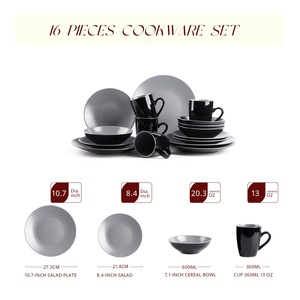 Semtember Promotion Round Kitchen Plates Set With Coffee Mug Elegant High End Microwave Oven Safe <b>Dinnerware</b> Sets for Home Use - Product Image 2