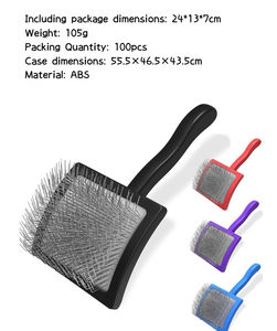 Peigne démêlant professionnel pour chien, brosse à picots extra longue pour <span class=keywords><strong>Golden</strong></span> Doodles, Poodles, outil de toilettage anti-emmêlement pour poils épais - Product Image 4