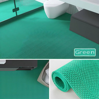 Matras PVC S Berdensitas Tinggi Tahan Air dan Anti-Selip Ideal untuk Kamar Mandi, Dapur, Pintu, Balkon, dan Gym