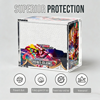 Boîte d'entraînement d'élite en acrylique transparente avec aimant puissant pour la protection et l'affichage de la collection de Pokémon, étui en acrylique avec couvercle magnétique
