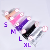 Dildo Grande de Silicona Suave Realista Pene Artificial de Goma Impermeable para Mujeres Juguetes Sexuales para Adultos
