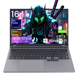 Portátil para Juegos de 16.1 Pulgadas 16:10 RTX3050 I7-9750H 6 Núcleos 2.6GHz GDDR6 Alto Rendimiento Refrigeración 60Hz 1920x1200 SSD 32GB Inglés 16.1-i - Product Image 1