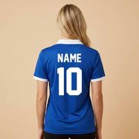 Jersey Sepak Bola Custom OEM Cepat Kering 100% Poliester Kerah Polo Kaos Sublimasi Seragam Klub Tim Pria MOQ Rendah