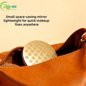 Foldable Round Dual-sided Design Lightweight & portable Metal Pocket makeup <b>mirror</b> factory custom compact <b>mirror</b> - Product Image 3