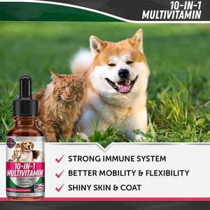 Multivitaminas OEM 10 en 1 para mascotas con vitamina A y glucosamina gotas suplementos vitamínicos para perros - Product Image 3