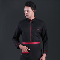Chemise de cuisine respirante, veste de chef à fermeture à pression, uniforme de cuisine, chemises à manches longues pour restaurant