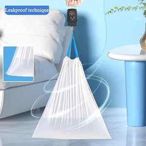 15 Gallon Tear Free Drawstring Trash Bags, Large, White, Fresh Clean Scent <b>Plastic</b> for Office Bedroom Living Room <b>Kitchen</b> - Product Image 4