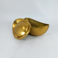 Boîte en métal gaufrée 3D personnalisée d'usine OEM, emballage de luxe en forme de lingot d'or avec couvercle amovible