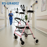 Déambulateur Bariatrique RelaxSmith UR4002-P, Cadre en Aluminium Léger, Hauteur Réglable, Utilisation Intérieure/Extérieure, Soutien Sûr