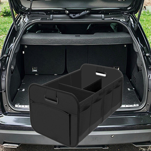 Organisateur <span class=keywords><strong>de</strong></span> coffre <span class=keywords><strong>de</strong></span> voiture en tissu Oxford grande capacité, pliable, avec compartiments en maille polyester - Product Image 5