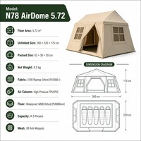 Tente familiale gonflable 5.72