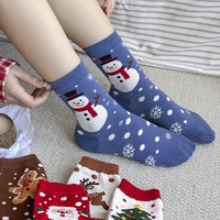 Chaussettes d'hiver Bioserica Era pour femmes, chaussettes de Noël avec motif Père Noël, rennes, bonhomme de neige, chaussettes de compression, chaussettes de festival tricotées
