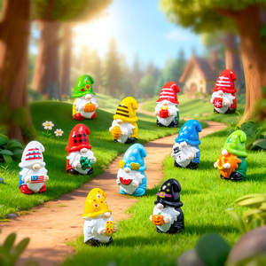 Miniaturas de Múltiples Estilos para Decoración de Pasteles de Pascua, Accesorios para Jardín de Hadas, Mini Gnomos de Resina, Figuras de Enanos - Product Image 1