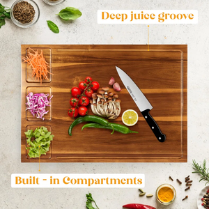 Planche <span class=keywords><strong>à</strong></span> nouilles en bois d'acacia 3 en 1 Planche <span class=keywords><strong>à</strong></span> découper avec poignées pour brûleurs <span class=keywords><strong>à</strong></span> gaz Cuisinière électrique - Product Image 6