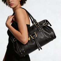 Sac fourre-tout Y2K Millennial Flare Rusted Lock Head, sac à bandoulière rétro à rivets, style streetwear