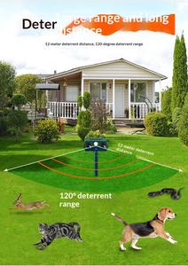 Répulsif à <span class=keywords><strong>oiseaux</strong></span> à piles pour l'extérieur, induction infrarouge, son ultrasonique, lumière clignotante - Product Image 5