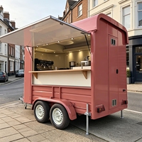 Remorque de bar à café entièrement équipée, chariot à boissons mobile, kiosque à boissons personnalisé, service de bière et de vin, camion de restauration en acier inoxydable