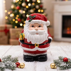 Salière et poivrière en céramique peinte à la main élégante du <span class=keywords><strong>père</strong></span> <span class=keywords><strong>Noël</strong></span> Décorations de <span class=keywords><strong>Noël</strong></span> Outil pour herbes et épices - Product Image 1
