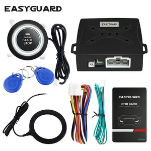 Factory Price Smart RFID Car Alarm Fits For Most DC12V Cars Alarm System Push Engine Start Button Keyless Go System