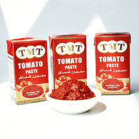 Ketchup de tomate de marque chinoise, logo personnalisé, emballage en brique, 135g, pur concentré de tomate, usine avec 20 ans d'expérience, prix de gros