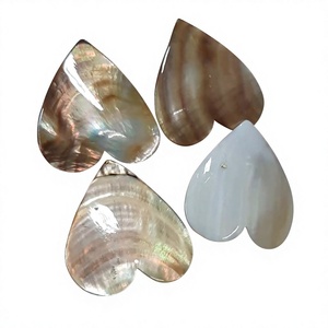 หินมุกทรงหัวใจขัดเงาสีรุ้งธรรมชาติสำหรับทำเครื่องประดับ - Product Image 1