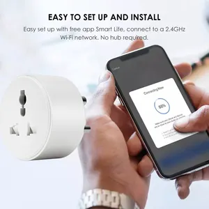 Wifi-Adapter Ein-und Ausschalten 10A Drahtlose Fernbedienung Voice Smart Socket Smart Plug mit Alexa Google Assist ant
