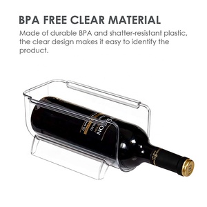 ANJUKE Empilable Transparent En Plastique Réfrigérateur Bouteille Casier À Vin Titulaire Organisateur De Stockage Pour Réfrigérateur - Product Image 4