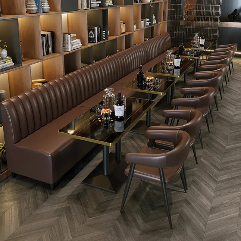 Stile americano ristorante cabina divano personalizzato Banquette ristorante occasioni tavoli e sedie Set per caffè