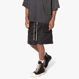 Shorts cargo décontractés pour hommes en nylon, à la mode, avec taille élastique personnalisée et cordon de serrage, imperméables - Product Image 4