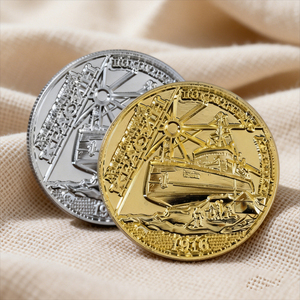 Moneda Conmemorativa Personalizada al por Mayor, Moneda de Aleación de <span class=keywords><strong>Zinc</strong></span> 3D 2D, Recuerdo Navegacional, Regalo para Marineros, Moneda Promocional, Obsequio - Product Image 1