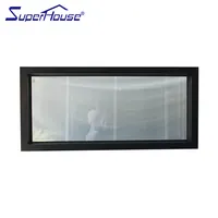 Ventana de aleación de aluminio y sistema comercial, ventana fija de vidrio doble aprobada por la marca miamidade noa