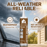 Scellant silicone neutre FEIDU'S HOME FD-222, qualité professionnelle, étanche, pour la construction, les fenêtres, les portes, le béton, 300 ml, brun
