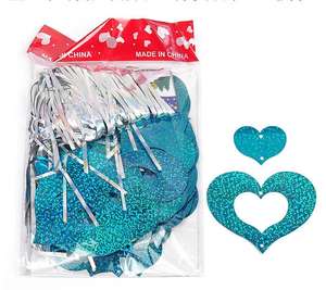 Vente de pendentif rideau en feuille scintillante grand amour et petit évidé pour la décoration de fête et de mariage - Product Image 6