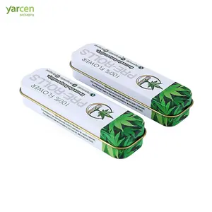 Hot Sale Rectangular Rectangular Plain Gift Packaging Tea Tin Box Metal Flower Tobacco Cigar Tins