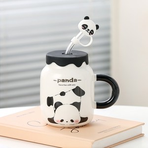 Wholesale Fashion <b>Gifts</b> Cartoon Cute Creative Panda Ceramic Mug for Girls - Product Image 3