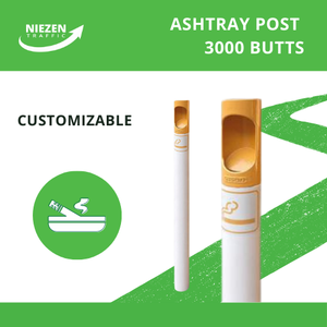 Cendrier de rue extérieur de ville professionnelle Conception ronde de luxe Tube en acier de luxe Parcs publics durables de haute capacité Espaces routiers - Product Image 2