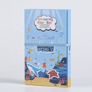 Gran oferta, juego de libros de impresión de libros para colorear bonitos con 8 lápices, libro de notas de arte para rascar mágico y plantilla para niños - Product Image 3
