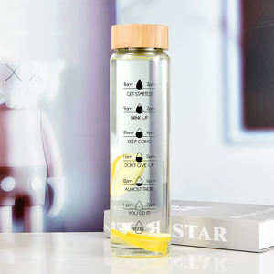 Nouveau produit <span class=keywords><strong>1</strong></span> <span class=keywords><strong>litre</strong></span> <span class=keywords><strong>bouteille</strong></span> d'eau en <span class=keywords><strong>verre</strong></span> dépoli boisson directe dégradé boisson sportive <span class=keywords><strong>bouteille</strong></span> d'eau avec marquage du temps - Product Image 3