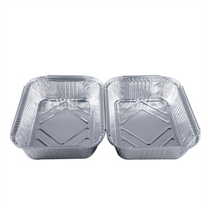 Thuôn dài dùng một lần nhôm món ăn-10 "inch 2.25lb Hộp Ăn Trưa thực phẩm thiếc nhỏ lá chảo nhôm lá mỏng container với nắp - Product Image 2