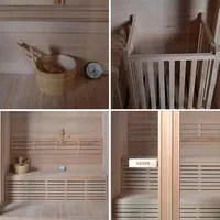 Diskon ukuran kustom kayu uap tradisional Sauna untuk dalam ruangan harga murah