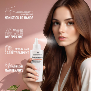 <span class=keywords><strong>Spray</strong></span> Capillaire Soyeux Réparateur Vitamine Anti-Frisottis à l'Huile d'Argan et de Rose, Brume Nourrissante Lissante Démêlante pour <span class=keywords><strong>Cheveux</strong></span> Bouclés, Marque Privée - Product Image 3