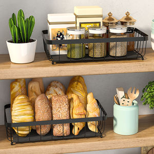 Canasta de Alambre Rectangular Metálica Desmontable, Moderna y Ecológica, Soporte de Cocina para Encimera, para Almacenamiento de Pan, Frutas y Verduras - Product Image 5