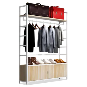 Exhibidores de Ropa Metálicos Ajustables y Personalizables, Sistema de Estanterías para Prendas, Equipo de Exhibición Comercial para Tiendas de Ropa - Product Image 1