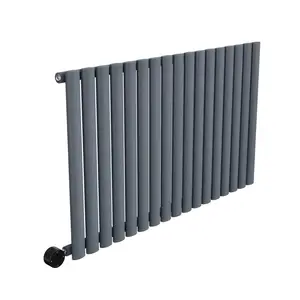 A-LEGEND High Quality OEM Service Electric Designer Radiator With Heating Element Oval tube Anthracite Color
