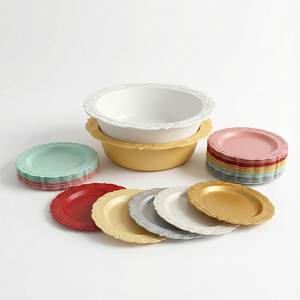Platos Desechables con Borde <span class=keywords><strong>de</strong></span> Plástico para la Comida del Hogar y la Comodidad <span class=keywords><strong>de</strong></span> la Cocina - Product Image 2