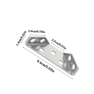 Soportes de Esquina con Tornillos de Acero Inoxidable Galvanizado en Zinc, Soporte de Fijación Universal de un Solo Lado para Muebles, Gabinetes, Laminados y Mesas - Product Image 2