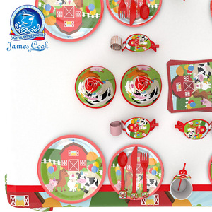 James <b>Cook</b> Animal Farm Party Supplies <b>Kit</b> Disposable Plates Cups Napkins Cutlery Set For Children's Birthday Celebration - Product Image 5