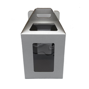 Top Sales Corrugated Paper Box paper packing Tall Cake Box with clear window