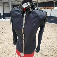 Fourniture en gros de veste d'équitation western confortable vêtements en nylon durables avec veste Showman de logo personnalisé